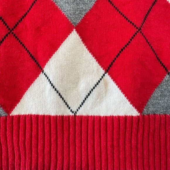 Izod Women’s Golf Sweater V-Neck Diamond Graphic Size 2XL Red Color - Picture 3 of 11